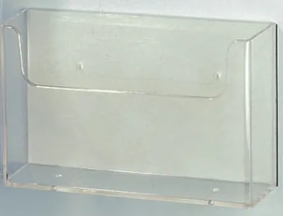 Immagine prodotto di Espositore per volantini A5 orizzontale in plexiglas trasparente 222x125x36 mm con magnete.