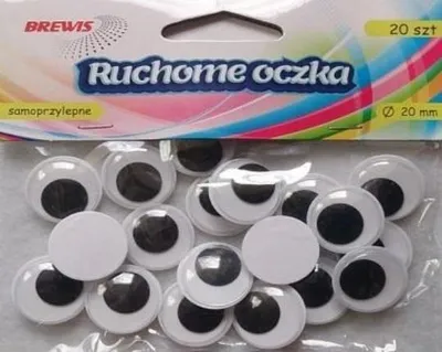 Produktbild von Wackelaugen 20 mm, 20 Stück (Schul- und Schrein, Bastelbedarf)