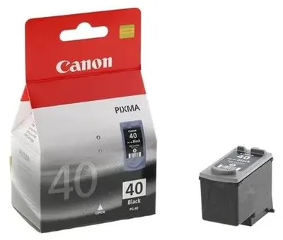Obrázok produktu pre Canon PG-40, Štandardná výťažnosť, Čierna, Atrament na pigmentovej báze, 16 ml, 1 kusov, Balenie po jednom kuse