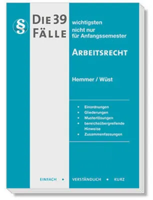 Obrázek produktu pro Die 39 wichtigsten Fälle Arbeitsrecht