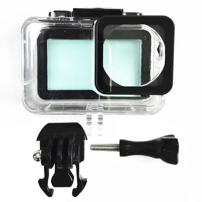 Produktbild von Für DJI Osmo Action 3/4/5 Tauchschutzgehäuse mit AF AR Glasmantel, Aluminium-Knöpfen, 40m Tiefe, für Schwimmen & Surfen