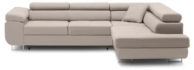 Produktbild von RIGATTO - Ecksofa mit Schlaffunktion, Bettkastem, Komfort und Still, beige