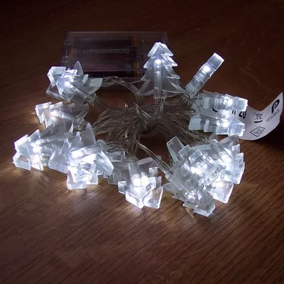 Produktbild von LED Lichterkette Tannenbaum weiß 20er Batteriebetrieb BI11563-1