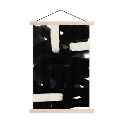 Produktbild von MuchoWow® Textilposter Abstrakt - Pastell - Minimalismus 120x180 cm mit holzfarbenen Rahmen - Textil-Plakat