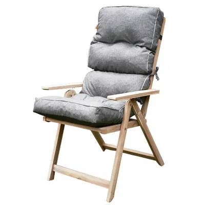 Image de Coussin pour chaise longue de jardin 120 cm gris clair