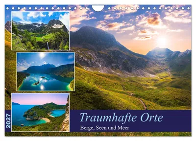 Produktbild von Traumhafte Orte - Berge, Seen und Meer (Wandkalender 2027 DIN A4 quer), CALVENDO Monatskalender