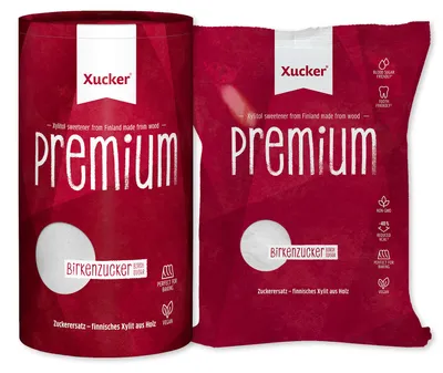 Produktbild von Xucker Premium Xylit Set, Dose und Nachfüllbeutel