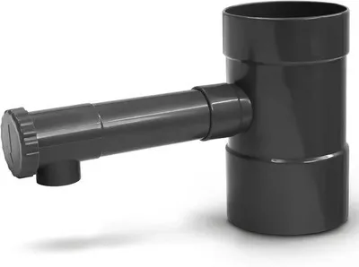 Image de Raccord d'évacuation pour collecteur d'eau de pluie avec tuyau d'évacuation de 100 mm (DN100) et citerne d'eau de pluie