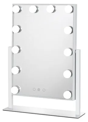 Produktbild von UNIQ Vanity New York Hollywood Schminkspiegel mit LED Beleuchtung - Dimmbarer Kosmetikspiegel mit 3 Lichtmodi, Weiß