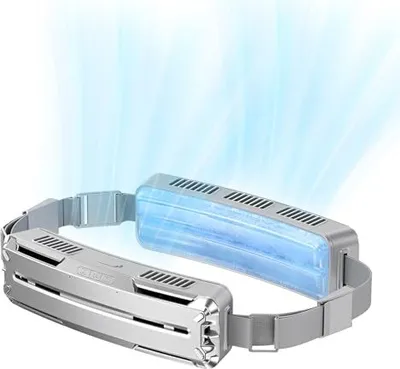 Produktbild von Tragbarer Taillenventilator mit 5000mAh Akku, drei Geschwindigkeiten, Weitwinkellüftung und zwei Gürteln