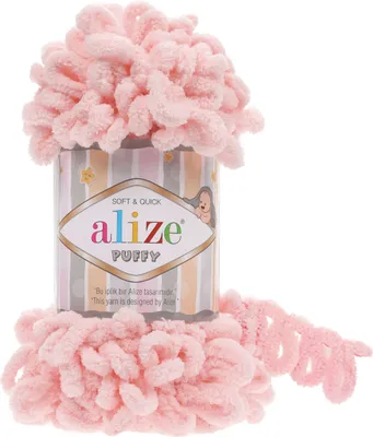 Produktbild von 100g Strickgarn Alize Puffy, patentierte Neuheit, Schlaufen-Stricken ohne Nadeln