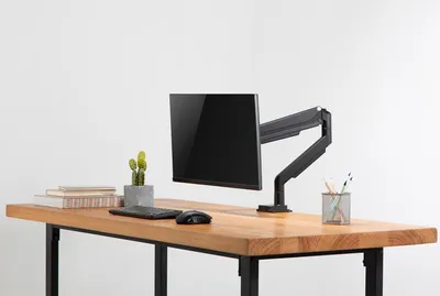 Produktbild von Digitus Single Monitorhalterung, 32", 9 kg, Klemme, 9 kg, 38,1 cm (15"), 81,3 cm (32"), 100 x 100 mm, Schwarz