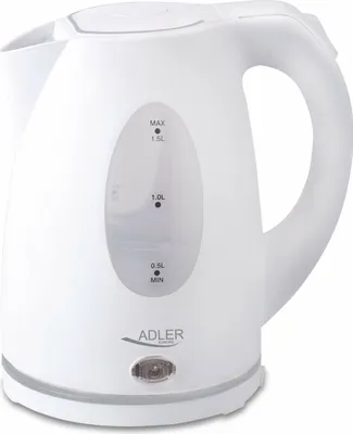 Produktbild von Adler AD 1207 Elektrischer Wasserkocher 1,5 L Kabellos, BPA-frei, Automatische Abschaltung Weiß