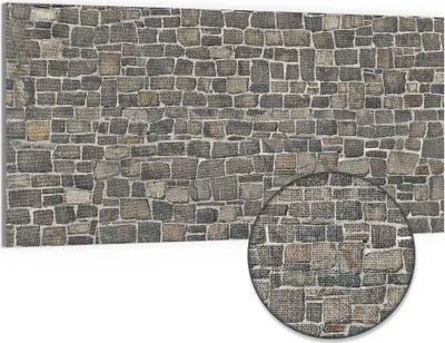 Produktbild von DEQORI Hybrid Leinwand Bild 100x50 cm 'Steinmelodie' Wandbild Glas flach modern