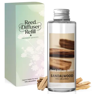 Duft-Nachfüllpackung Sandelholz 200 ml mit Stäbchen