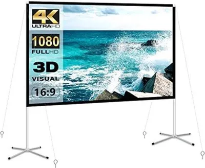 Productafbeelding van Famanu Beamer Scherm - Draagbaar projectiescherm van 100 inch
