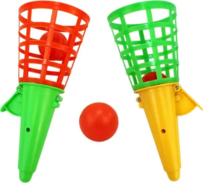 Produktbild von 2 Stück Fangball Spiel mit Ball - ca. 18,5 cm
