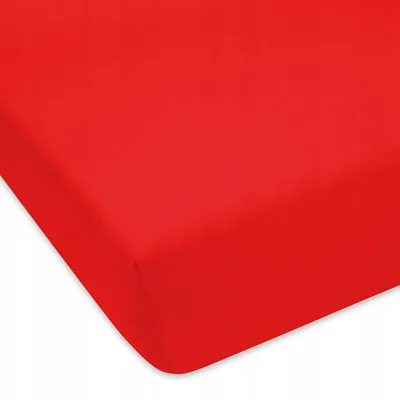 Produktbild von Designpremium Jersey Spannbettlaken Rot 80x160 cm mit Gummizug