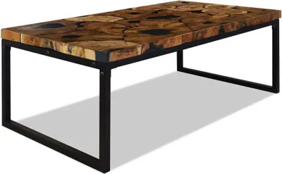 Produktbild von vidaXL Couchtisch Teak Harz 110x60x40 cm