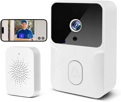 Obrázek produktu pro Bezdrátová bezpečnostní kamera – obousměrná komunikace – noční vidění – napájení z baterií – snadná instalace – podpora cloudového úložiště – bílá