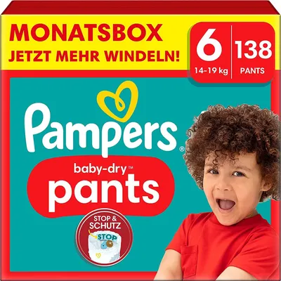 Produktbild von Pampers Baby-Dry Pants Windelhosen Größe 6 14-19 kg 138 Stück