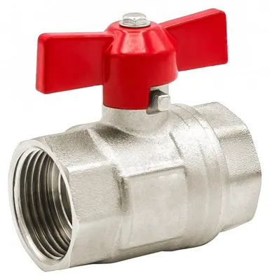 Produktbild von VARIOSAN Kugelhahn 13514, 1 1/4" IG/IG, DN32, Messing, voller Durchgang, Flügelschraube