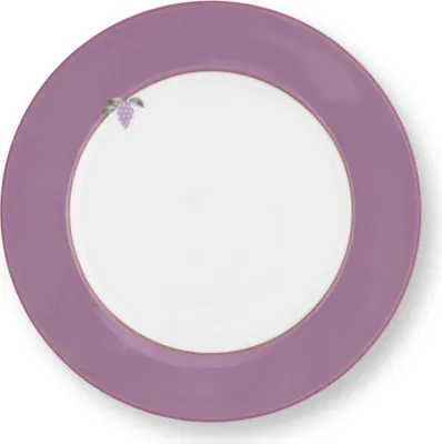 Produktbild von PIP STUDIO Lily&Lotus Frühstücksteller weiss/lila 21cm