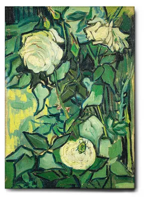 Image de Giallobus - Rose - Vincent Van Gogh - 35L x 50l cm - Tableau - Toile à cadre standard