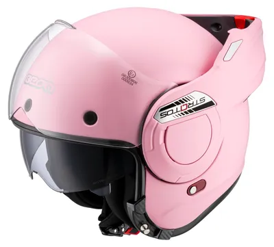 Produktbild von BEON Stratos Klapphelm mit Visier und Sonnenblende, ECE 22.06, XL, Mattrosa