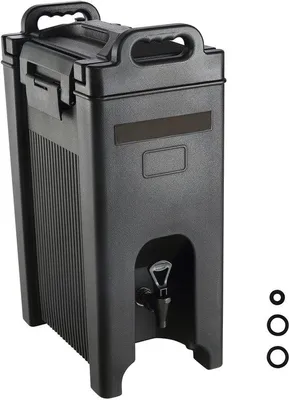 Imagen del producto de Dispensador sumergible eléctrico, capacidad de 18,9 litros, fabricado en LDPE de seguridad, ideal para restaurantes y tiendas