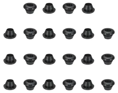 Silikon-Gummi-Tüllen 22 Stk. 9 mm Bohrloch 7 mm ID schwarz