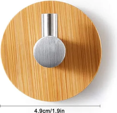 Produktbild von Jumadas selbstklebende Handtuchhaken – Edelstahl – Holz/Silber – Aufhängen – Badezimmer – Zimmer