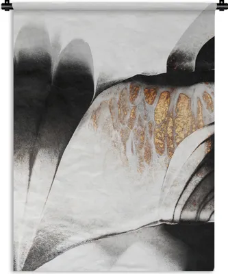 Produktbild von MuchoWow® Wandteppich Wandbehang Gold - Abstrakt - Design 120x160 cm Tapisserie Dekoration Wandtuch - Wohnzimmer - Moderne