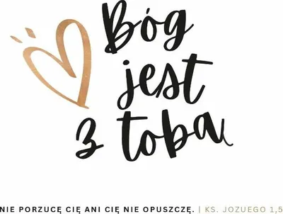 Zdjęcie produktu dla Karnet - Bóg jest z Tobą - serce