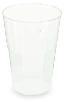 Produktbild von 75x Mehrwegbecher Pfandbecher Cocktail transparent stabil+ PP 0,3L Ø 70mm