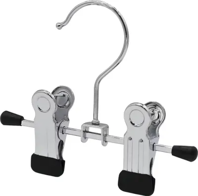 Produktbild von 9 Stück Multifunktionale Metallkleiderbügel - doppelt verstellbare Clips - rutschfester Kleiderbügel - Hosenbügel - Stiefelbügel