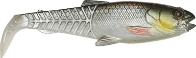 Produktbild von Savage Gear Craft Cannibal Paddletail Green Silver UV 10,5 cm 12 g Gummiköder