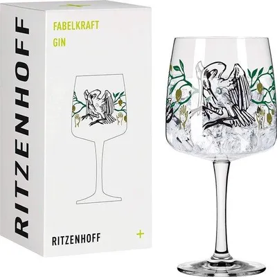Produktbild von Unyqoos® Gin-Glas 700 ml – Kristallglas mit Edelmetall, mehrfarbig, 21,1 cm × 10,1 cm, 200 g, Design Karin Rytter, 1 Stück