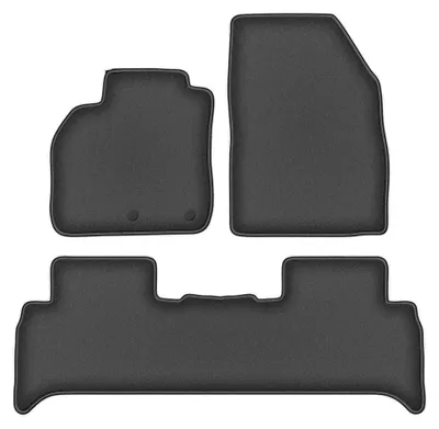 Image de Tapis de sol en moquette pour Renault Scenic III 2009-2016 (monospace) – jeu 4 pièces, gris graphite, sur mesure – Wielganizator DURBAN