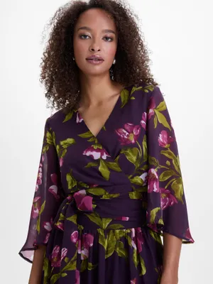 Produktbild von Orsay Lila Wickelbluse für Damen mit Blumenmuster 38
