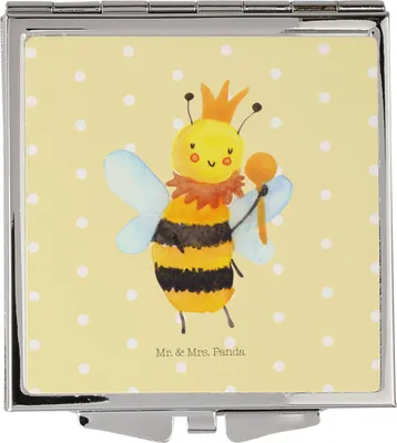 Produktbild von Mr. & Mrs. Panda Kleiner Spiegel Igel Seilhüpfen - Gelb Pastell - Geschenk, Kindergarten, Taschenspiegel, Kinder, Kosmetikspiegel, Maus, Handspiegel, Lustige Sprüche