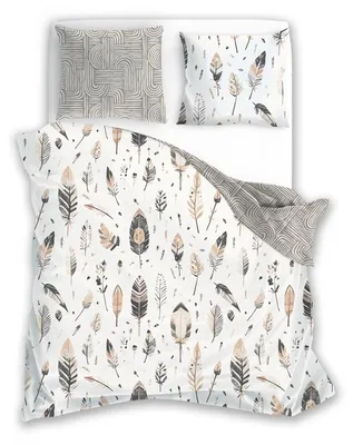 Immagine prodotto di Biancheria da letto 220x200 cm + 2x 70x80 cm 100% raso di cotone Set letto Copripiumino (Boho 007)