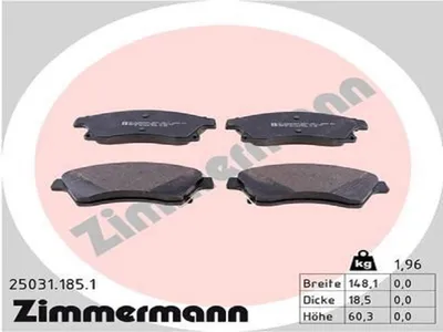 Produktbild von ZIMMERMANN Bremsbeläge Satz Vorne Bremsklötze für OPEL Astra J Sports Tourer (P10) 25031.185.1