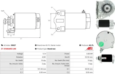 Obrázok produktu pre Štartér Briggs & Stratton 16 zubov John Deere LX178 LX188 GT275 393499 AM106883 F04200D002 F042S0E002