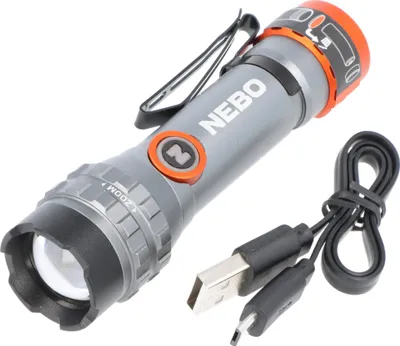 Zdjęcie produktu dla NEBO NEB-FLT-1046-G, Latarka ręczna, Szary, Aluminium, Przyciski, 1 lamp(y), 30 lm