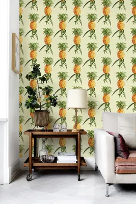 Produktbild von Coloray Fototapete 360x250 cm Latextapete Magicstick - Vintage Ananas Blätter Palms Dschungel