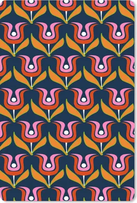 Produktbild von MuchoWow® Mauspad Mousepad Retro - Tulpe - Abstrakt - Design 40x60 cm - Mousepads - Maus Mat - Pad - Mausunterlage - Schreibtisch Accesoire