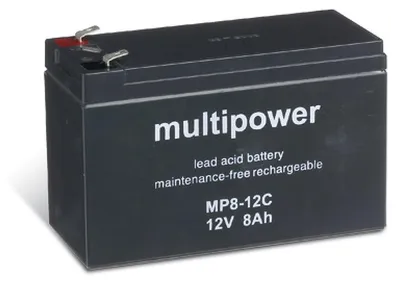 Image de Powery Batterie de remplacement pour scooter électriques, véhicules électriques, véhicule pour enfants 12V 8Ah