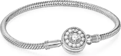 Produktbild von Gnoce Armband mit Zirkoniaverschluss DMB006-21 Silber
