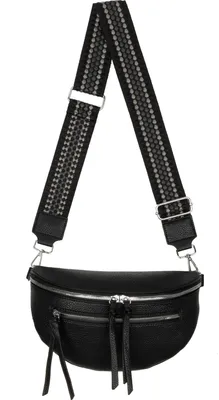 Produktbild von Bauchtasche (TTL-322) Klein Umhängetasche Klein Kunstleder Italy-Design BLACK